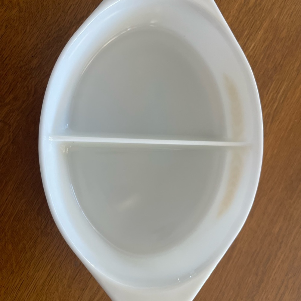 Elegant White Divided Serving Dish
